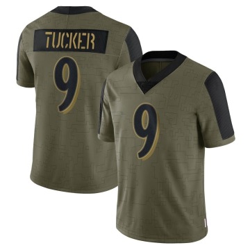 Justin Tucker Men's Olive Limited 2021 Salute To Service Jersey