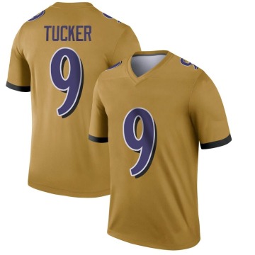 Justin Tucker Youth Gold Legend Inverted Jersey