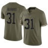 Juston Burris Men's Olive Limited 2022 Salute To Service Jersey