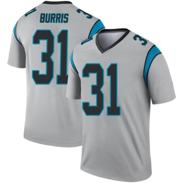Juston Burris Youth Legend Inverted Silver Jersey
