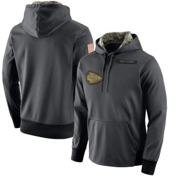 Kansas City Chiefs Men's Anthracite Salute to Service Player Performance Hoodie