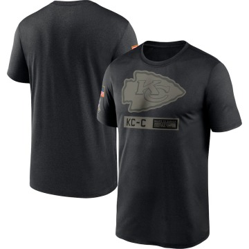 Kansas City Chiefs Men's Black 2020 Salute to Service Team Logo Performance T-Shirt