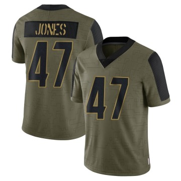 Keandre Jones Youth Olive Limited 2021 Salute To Service Jersey