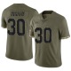 Keaontay Ingram Youth Olive Limited 2022 Salute To Service Jersey