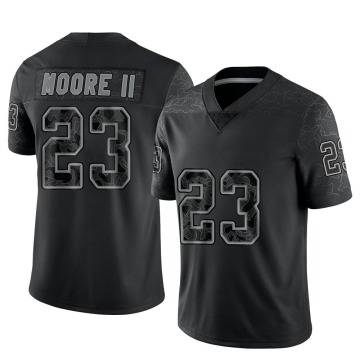 Kenny Moore II Men's Black Limited Reflective Jersey