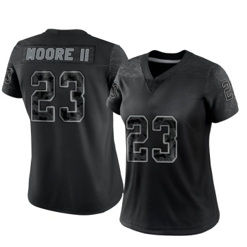 Kenny Moore II Women's Black Limited Reflective Jersey