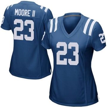 Kenny Moore II Women's Royal Blue Game Team Color Jersey