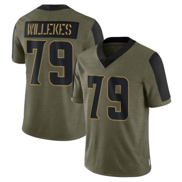 Kenny Willekes Youth Olive Limited 2021 Salute To Service Jersey