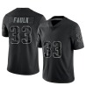 Kevin Faulk Men's Black Limited Reflective Jersey