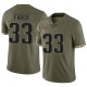 Kevin Faulk Men's Olive Limited 2022 Salute To Service Jersey