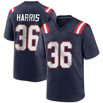 Kevin Harris Youth Navy Blue Game Team Color Jersey