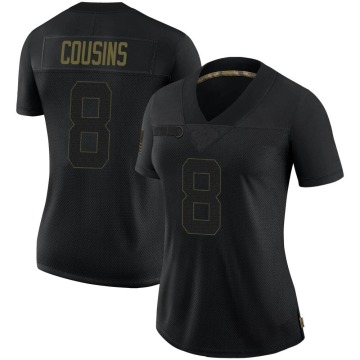 Kirk Cousins Women's Black Limited 2020 Salute To Service Jersey