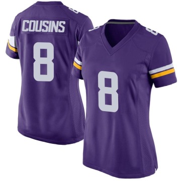 Kirk Cousins Women's Purple Game Team Color Jersey