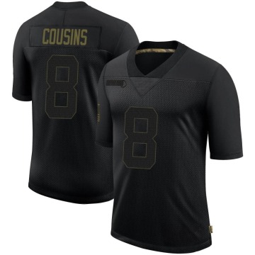 Kirk Cousins Youth Black Limited 2020 Salute To Service Jersey
