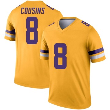 Kirk Cousins Youth Gold Legend Inverted Jersey
