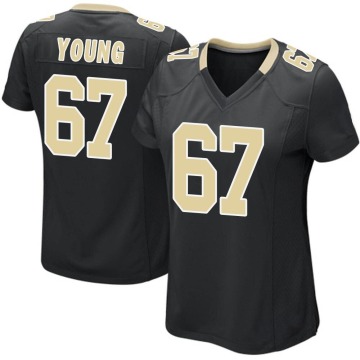 Landon Young Women's Black Game Team Color Jersey