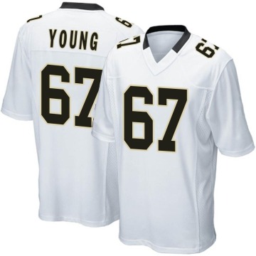 Landon Young Youth White Game Jersey