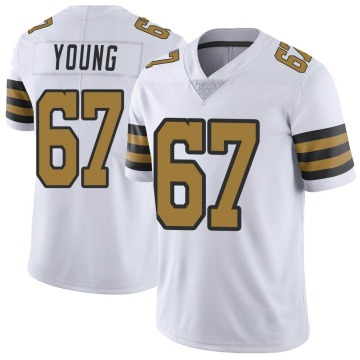 Landon Young Youth White Limited Color Rush Jersey
