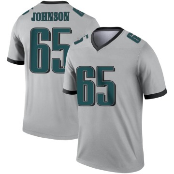 Lane Johnson Youth Legend Silver Inverted Jersey