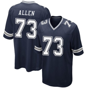 Larry Allen Youth Navy Game Team Color Jersey