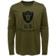 Las Vegas Raiders Youth Olive Legend 2018 Salute to Service Performance Long Sleeve T-Shirt