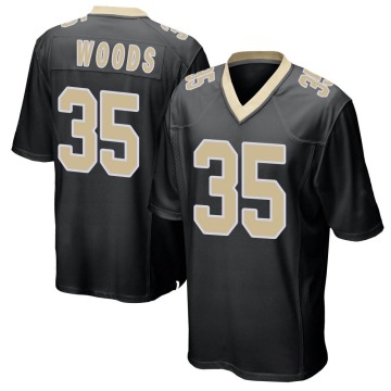 Lawrence Woods Youth Black Game Team Color Jersey