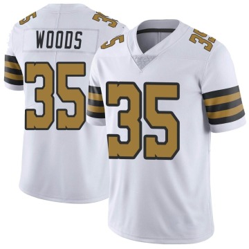 Lawrence Woods Youth White Limited Color Rush Jersey
