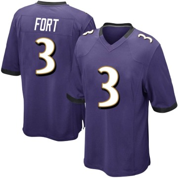 L.J. Fort Youth Purple Game Team Color Jersey