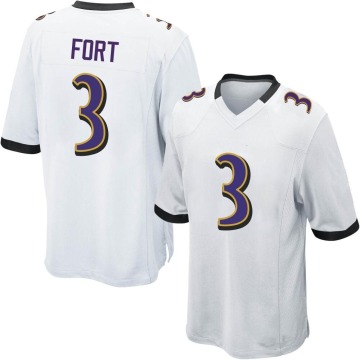 L.J. Fort Youth White Game Jersey