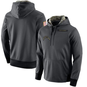 Los Angeles Chargers Men's Anthracite Salute to Service Player Performance Hoodie