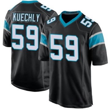 Luke Kuechly Youth Black Game Team Color Jersey