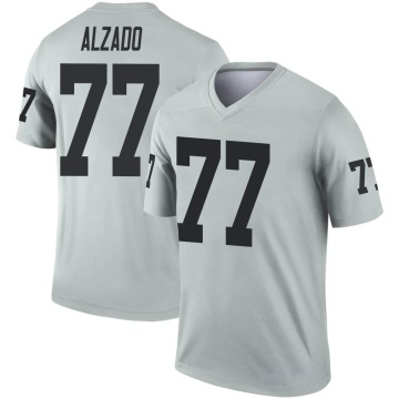 Lyle Alzado Youth Legend Inverted Silver Jersey