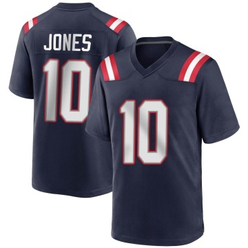Mac Jones Youth Navy Blue Game Team Color Jersey