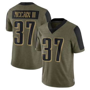 Mac McCain III Men's Olive Limited 2021 Salute To Service Jersey