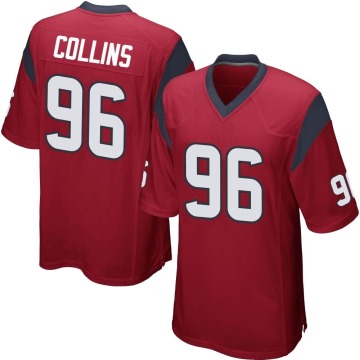 Maliek Collins Youth Red Game Alternate Jersey