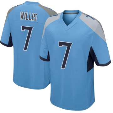 Malik Willis Men's Light Blue Game Jersey