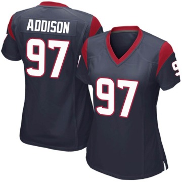 Mario Addison Women's Navy Blue Game Team Color Jersey