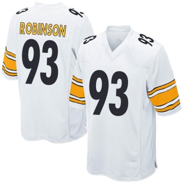 Mark Robinson Youth White Game Jersey