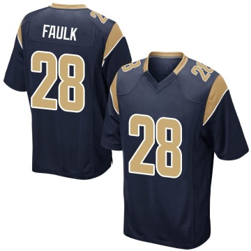 Marshall Faulk Youth Navy Game Team Color Jersey
