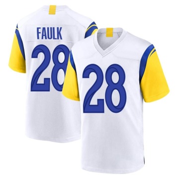 Marshall Faulk Youth White Game Jersey