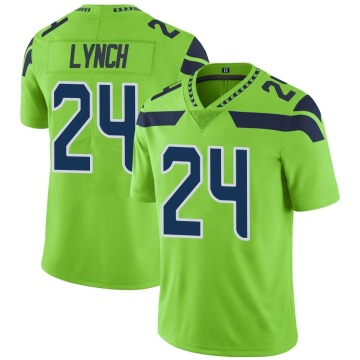 Marshawn Lynch Youth Green Limited Color Rush Neon Jersey