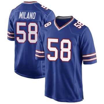Matt Milano Youth Royal Blue Game Team Color Jersey