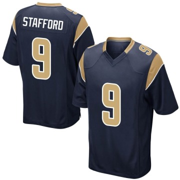 Matthew Stafford Youth Navy Game Team Color Jersey