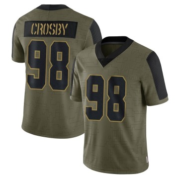 Maxx Crosby Men's Olive Limited 2021 Salute To Service Jersey
