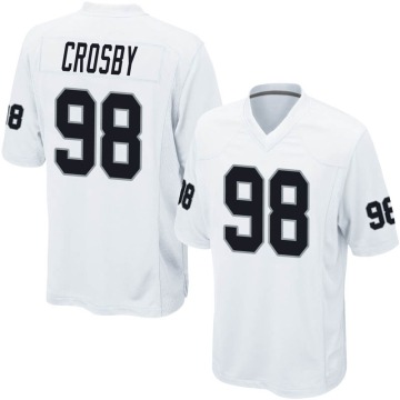 Maxx Crosby Men's White Game Jersey
