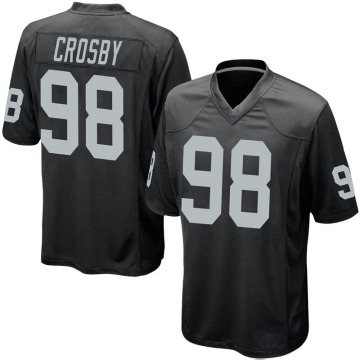 Maxx Crosby Youth Black Game Team Color Jersey