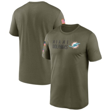 Miami Dolphins Men's Olive Legend 2022 Salute to Service Team T-Shirt