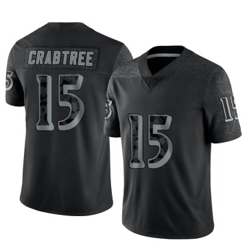 Michael Crabtree Men's Black Limited Reflective Jersey