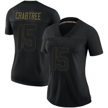 Michael Crabtree Women's Black Limited 2020 Salute To Service Jersey