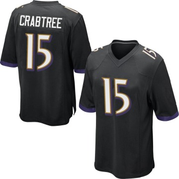 Michael Crabtree Youth Black Game Jersey
